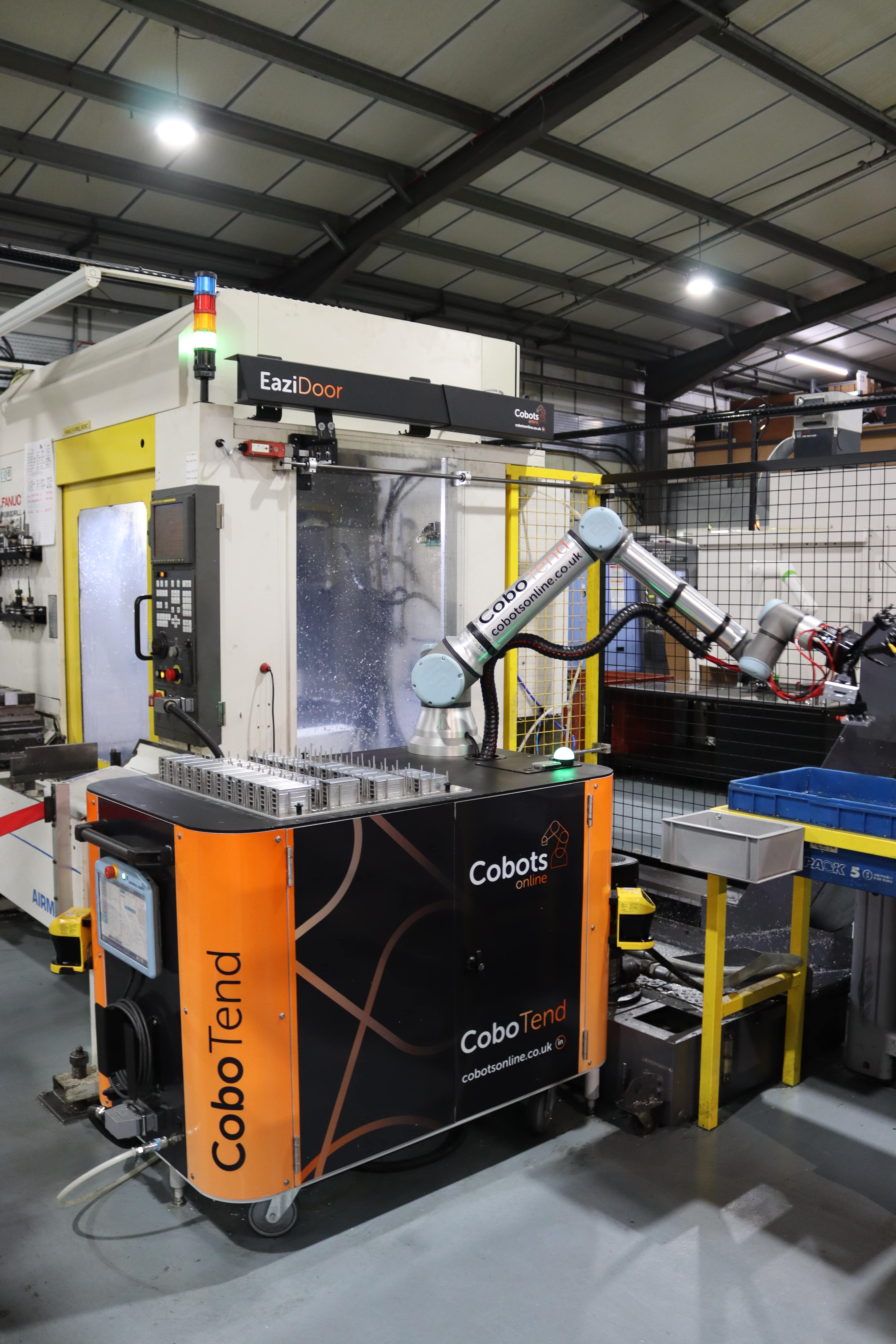 CoboTend mobile cobot unit in factory